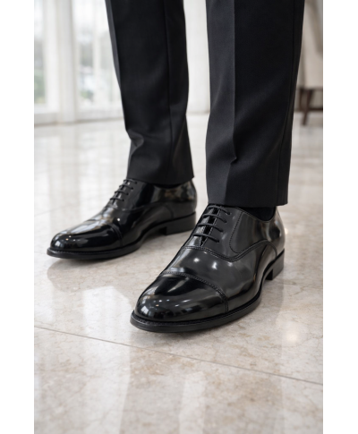 Francesina nera, Torino - Made in Italy - Scarpe uomo eleganti - Gogolfun.it