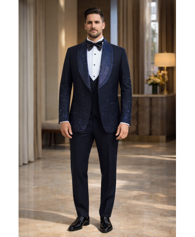 Smoking Sposo blu - Aleppo - Abiti da sposo, diciottesimo e matrimoni - Gogolfun.it