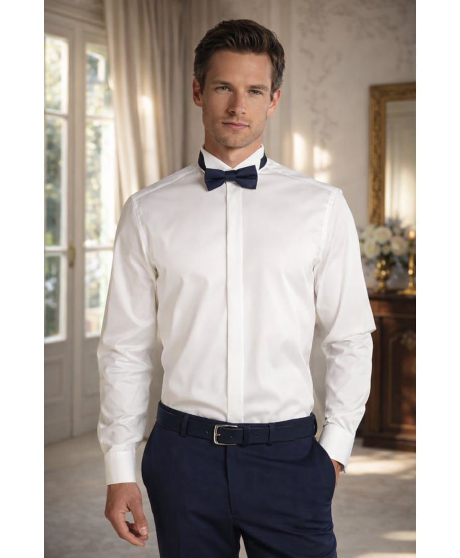 Camicia bianca con doppio polso - Polso Gemelli - Camicie da cerimonia Gogolfun.it