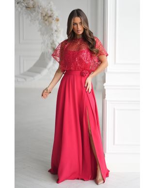 Vestito lungo elegante Rosso - ELEONORA