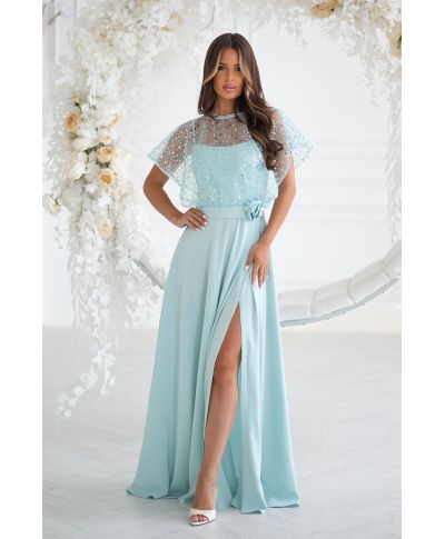 Vestito lungo elegante con spalle coperte - Eleonora