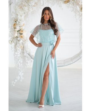 Vestito lungo elegante con spalle coperte - Eleonora