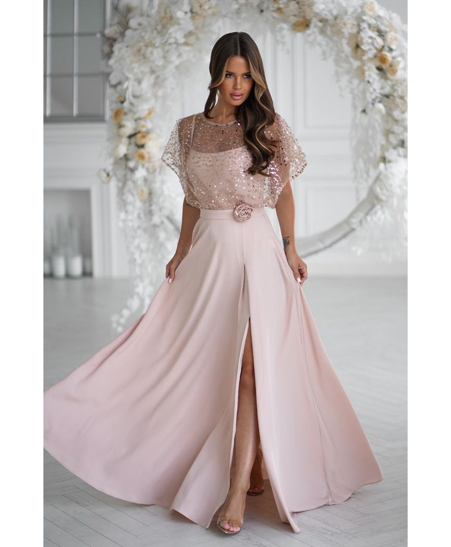 Vestito lungo elegante, avorio - Eleonora - Vestiti per matrimoni, battesimi, comunioni - Gogolfun.it