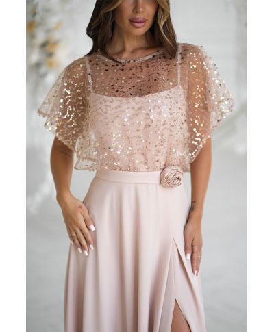 Vestito lungo elegante, avorio - Eleonora - Vestiti per matrimoni, battesimi, comunioni - Gogolfun.it