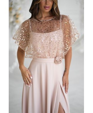 Vestito lungo elegante, avorio - Eleonora