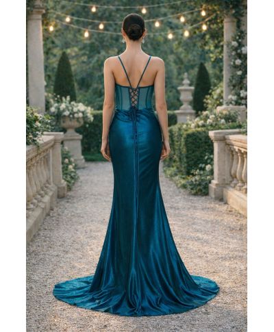 Abito da cerimonia a sirena, corpetto ricamato - Serena - Matrimoni e diciottesimi Gogolfun.it