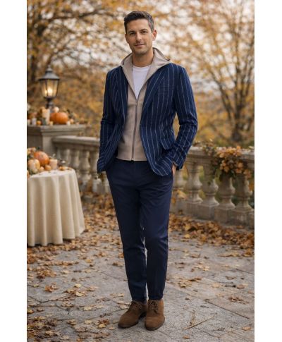 Giacca uomo blu con pettorina staccabile, Gun - PAUL MIRANDA