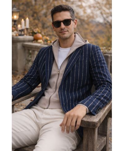 Giacca uomo blu con pettorina staccabile PAUL MIRANDA - Giacche uomo online - Gogolfun.it
