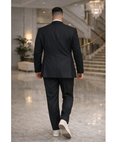 Abito uomo nero - Modello Colosseum - Taglia comoda