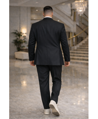 Abito uomo nero - Modello Colosseum - Taglia comoda