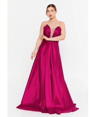 Vestito da cerimonia fuxia, gonna ampia - Lucania - Matrimoni, diciottesimi - Gogolfun.it