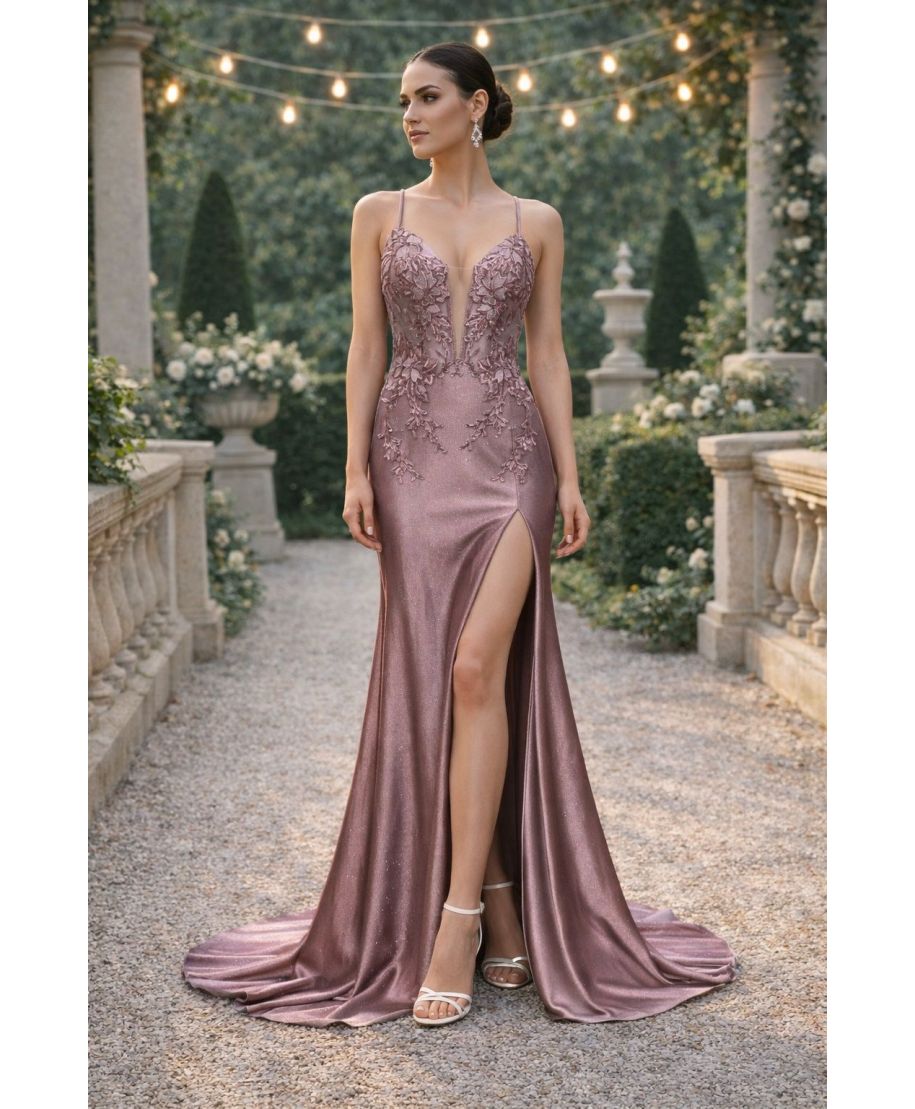 Abito da cerimonia rosa antico - Serena - Vestiti matrimoni, diciottesimo, cinquantesimo - Gogolfun.it