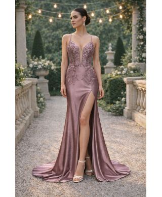 Abito da cerimonia rosa antico - Serena - Vestiti matrimoni, diciottesimo, cinquantesimo - Gogolfun.it