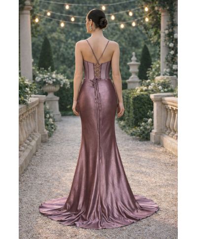 Abito da cerimonia rosa antico - Serena - Vestiti matrimoni, diciottesimo, cinquantesimo - Gogolfun.it