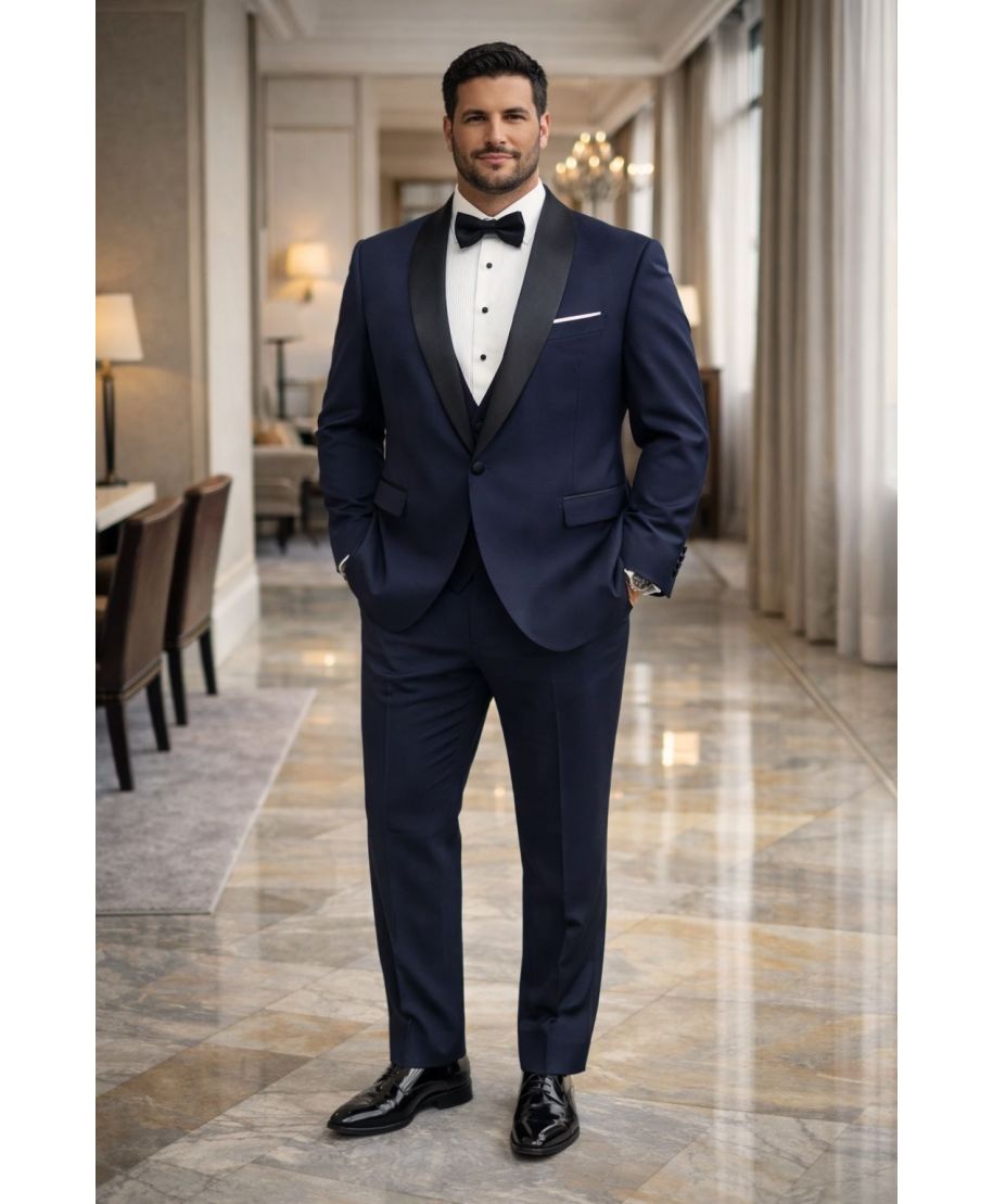 Smoking uomo blu, cerimonia taglie comode - Titanic - Gogolfun.it