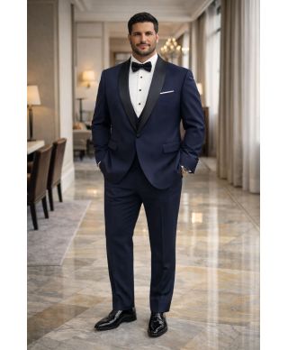 Smoking uomo blu, cerimonia taglie comode - Titanic - Gogolfun.it