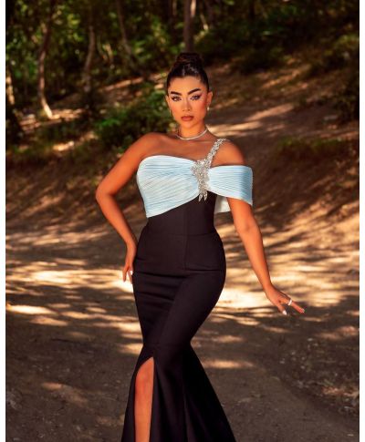 Abito da cerimonia monospalla - Maggie - Abiti da invitata, testimone, madre della sposa - Gogolfun.it