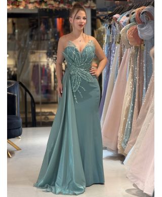 Abito da cerimonia verde tiffany - Galata - Abiti da invitata, testimone, mamma della sposa - Gogolfun.it