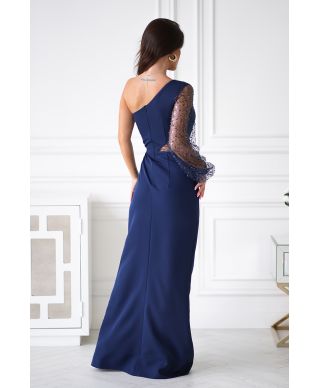 Vestito monospalla blu - Mimi