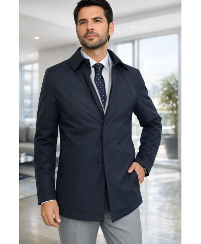 Trench uomo blu - Devon - Impermeabile e sopra abito - Ggoolfun.it