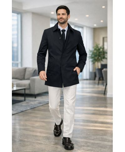 Trench uomo nero - Devon - Impermeabili e sopra abiti - Gogolfun.it