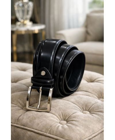 Cintura uomo nera in pelle - Accessori cerimonia - Gogolfun.it