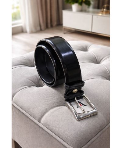 Cintura nera in pelle liscia - Accessori uomo da cerimonia - Gogolfun.it