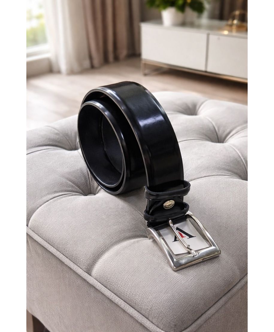 Cintura nera in pelle liscia - Accessori uomo da cerimonia - Gogolfun.it