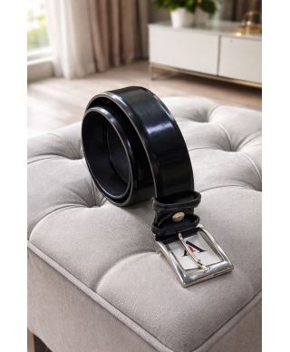 Cintura nera in pelle liscia - Accessori uomo da cerimonia - Gogolfun.it
