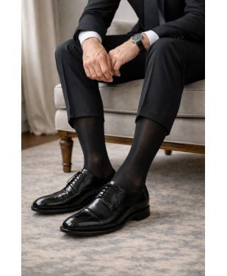 Calze uomo in filo di scozia nere - Accessori da cerimonia - Gogolfun.it