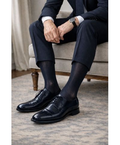 Calze in filo di scozia blu scuro - Accessori da cerimonia online - Gogolfun.it