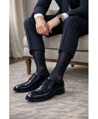 Calze in filo di scozia blu scuro - Accessori da cerimonia online - Gogolfun.it