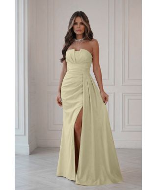 342-14 Elegancka Sukienka Z Geometrycznym Dekoltem I Odpinanymi Ramiączkami