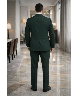 Smoking uomo con gilet verde, Taglie comode - Romanic