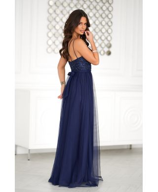 Vestito lungo elegante - Blu