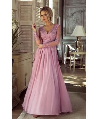 Vestito rosa, elegante - Con manichetta - Mary