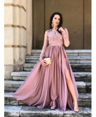 Vestito rosa, elegante - Con manichetta - Mary