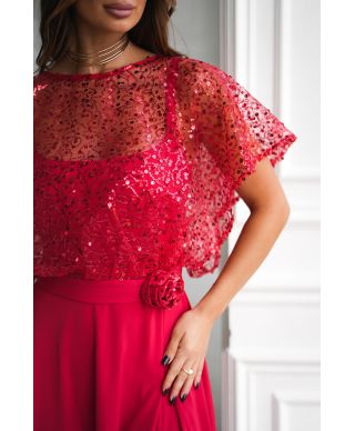 Vestito lungo elegante Rosso - ELEONORA