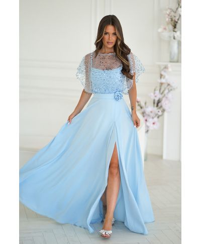 Abito elegante da cerimonia con spalle coperte - Eleonora