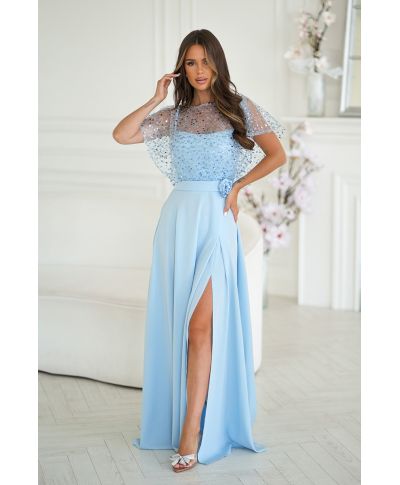 Abito elegante da cerimonia con spalle coperte - Eleonora