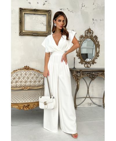 Tuta elegante - Ecrù - Pantaloni palazzo