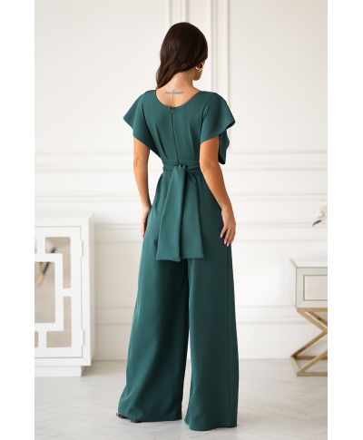 Tuta elegante - Colore bottiglia - Pantaloni palazzo