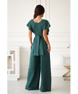 Tuta elegante - Colore bottiglia - Pantaloni palazzo