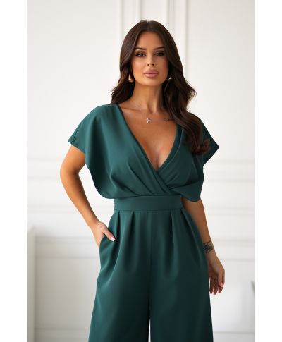 Tuta elegante - Colore bottiglia - Pantaloni palazzo