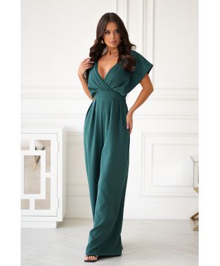 Tuta elegante - Colore bottiglia - Pantaloni palazzo