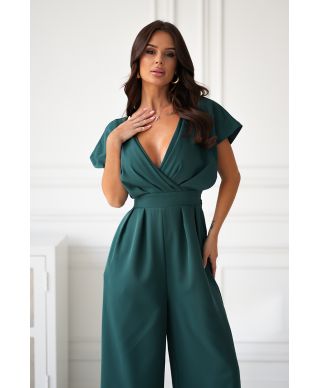 Tuta elegante - Colore bottiglia - Pantaloni palazzo