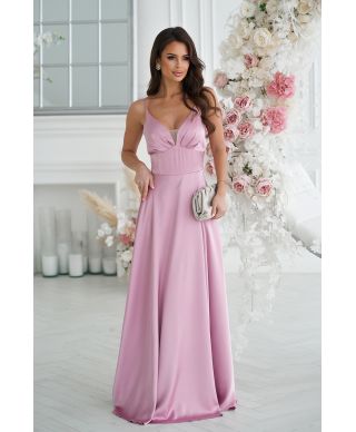 Vestito da cerimonia - In raso – Rosa antico