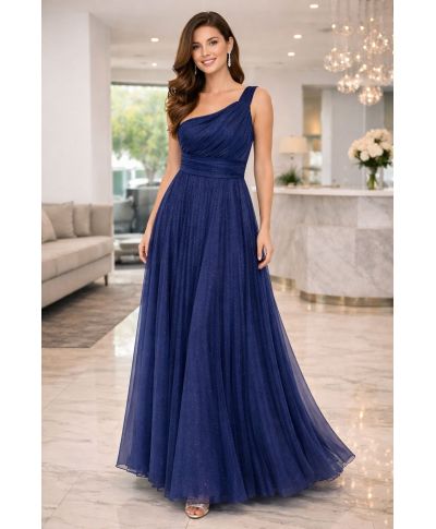 Vestito lungo elegante monospalla - Dorizia