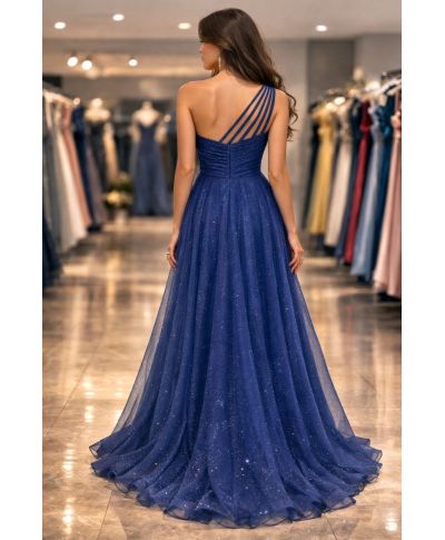 Vestito lungo elegante monospalla - Dorizia