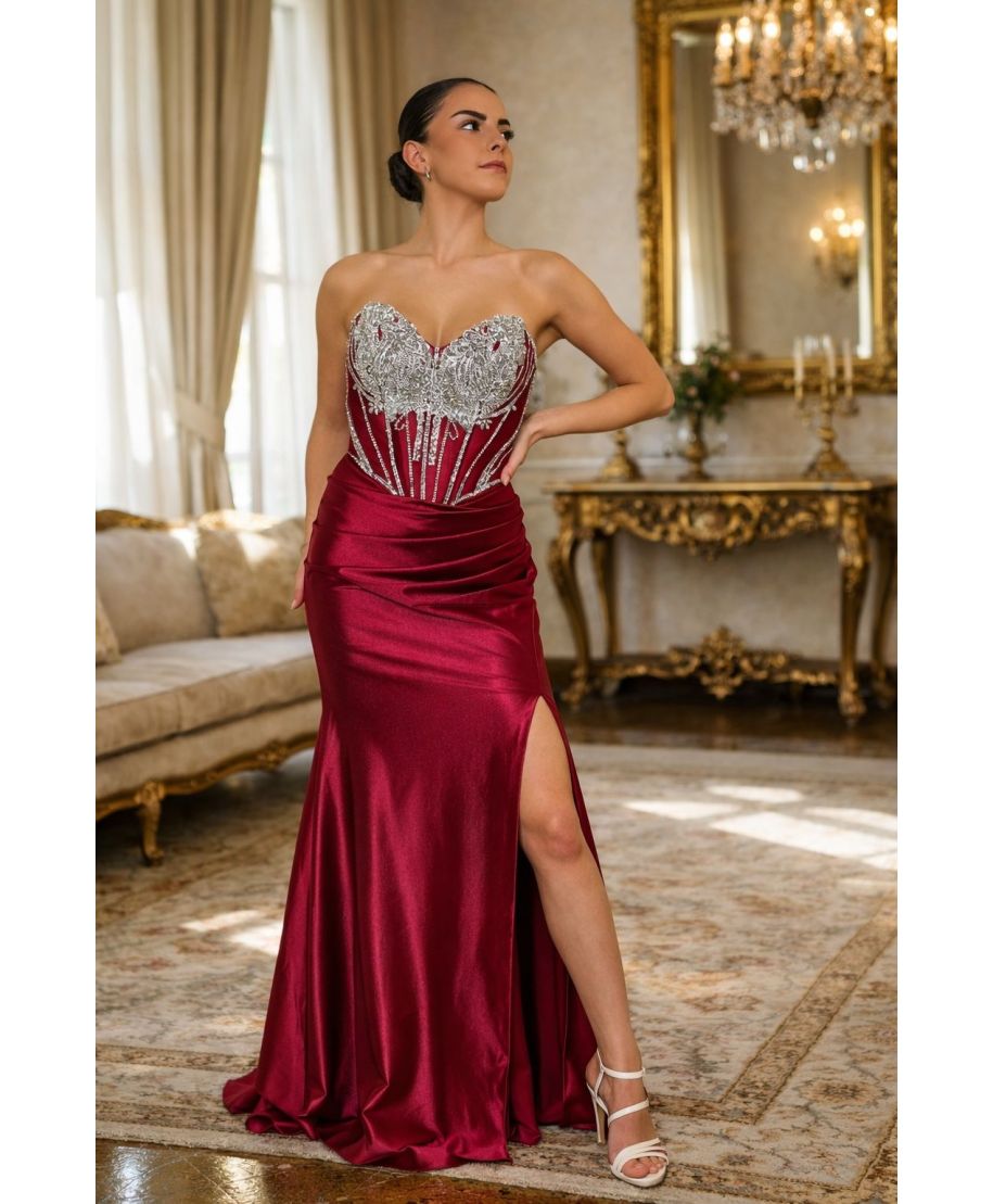 Abito da cerimonia bordeaux  - Nizza - Abiti da Diciottesimo  - Gogolfun.it